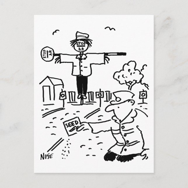 Postal El hombre de la pop es jardinería (Anverso)