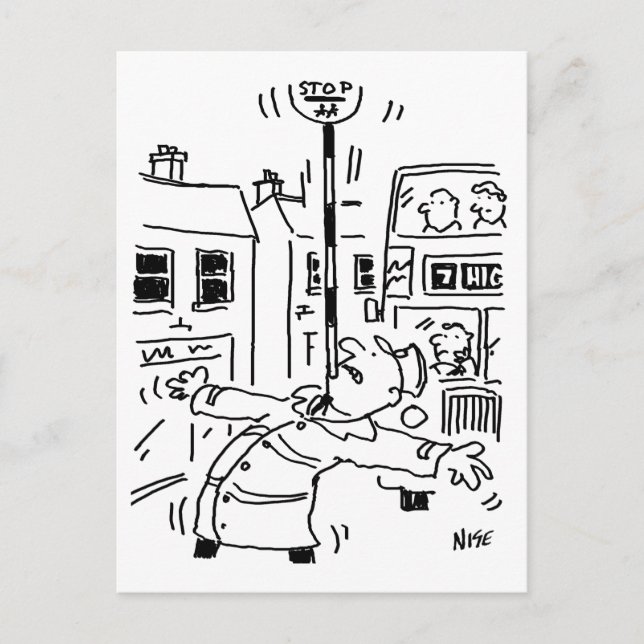 Postal El hombre de la pop se está mostrando (Anverso)