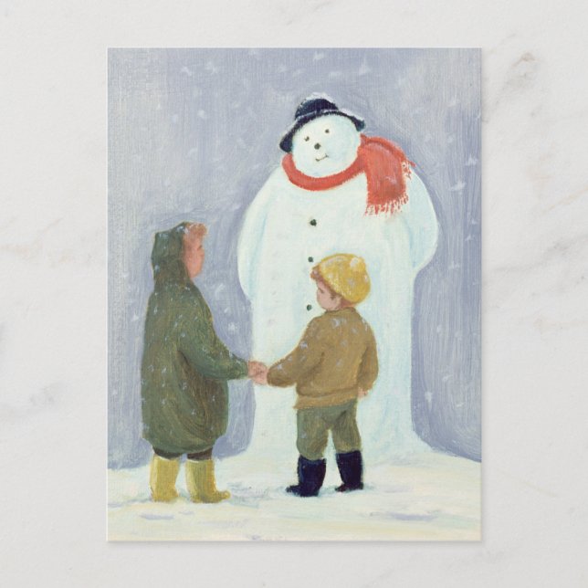 Postal El hombre de nieve (Anverso)