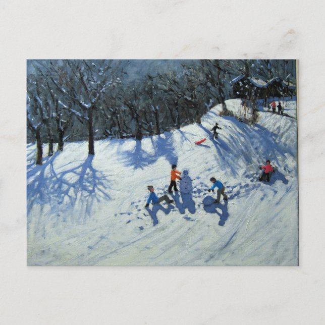 Postal El hombre de nieve 2 (Anverso)