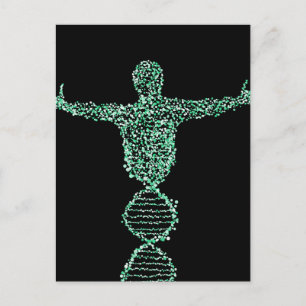 Postal El hombre del ADN de la biología