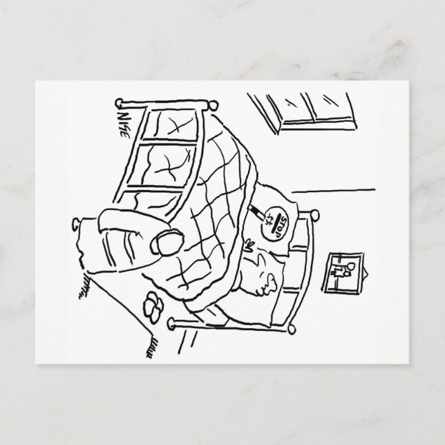 Postal El hombre del pop de Lollipop se acuesta con su pi (Anverso)