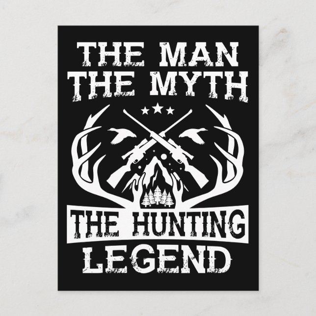 Postal El hombre el mito de la leyenda de la caza - Camp (Anverso)