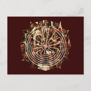 Postal El hombre en el Maze - estilo folk