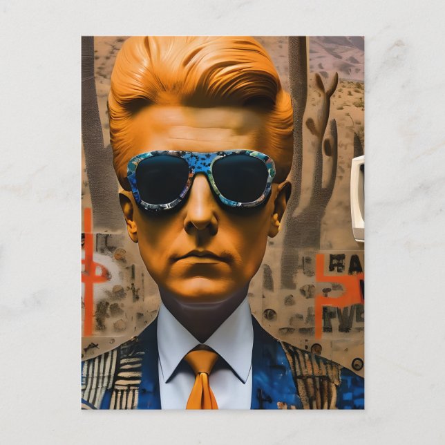 Postal El hombre en una sociedad en decadencia (Anverso)