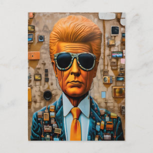 Postal El hombre en una sociedad en decadencia