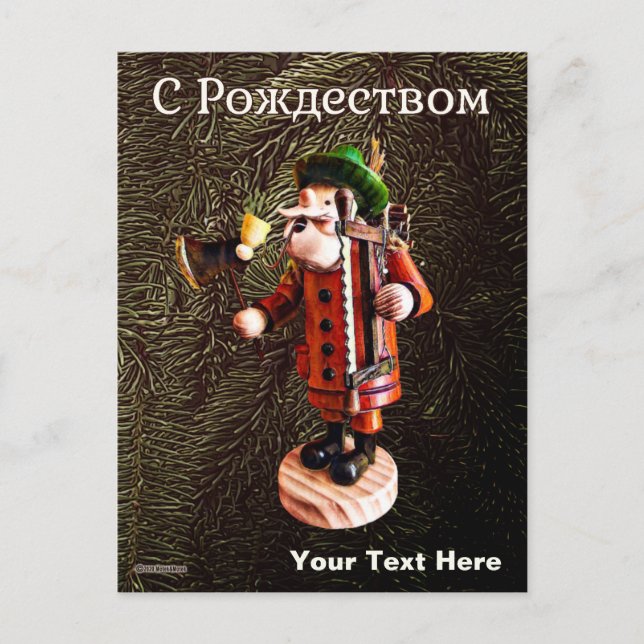 Postal El "hombre fumador" alemán Incense Burner - Navida (Anverso)