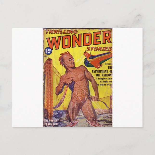 Postal El hombre gigante del mar (Anverso)