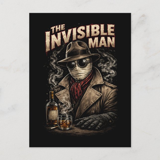 Postal El hombre invisible (Anverso)