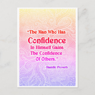 Postal El hombre que tiene una cita positiva