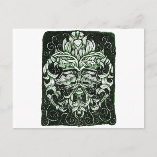 Postal El hombre verde