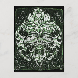 Postal El hombre verde