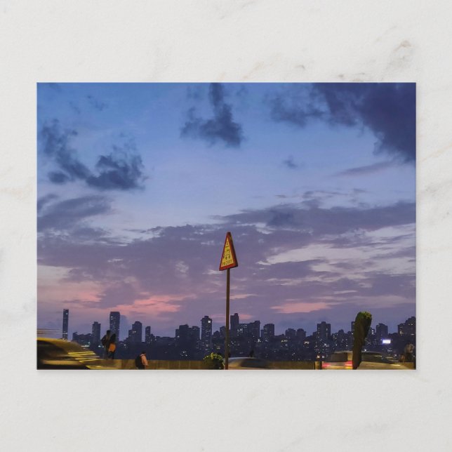 Postal El horizonte de Mumbai en Dusk (Anverso)