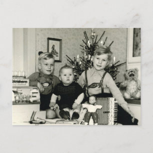 Postal ¡El horror de la acordeón! Navidad de 1953.