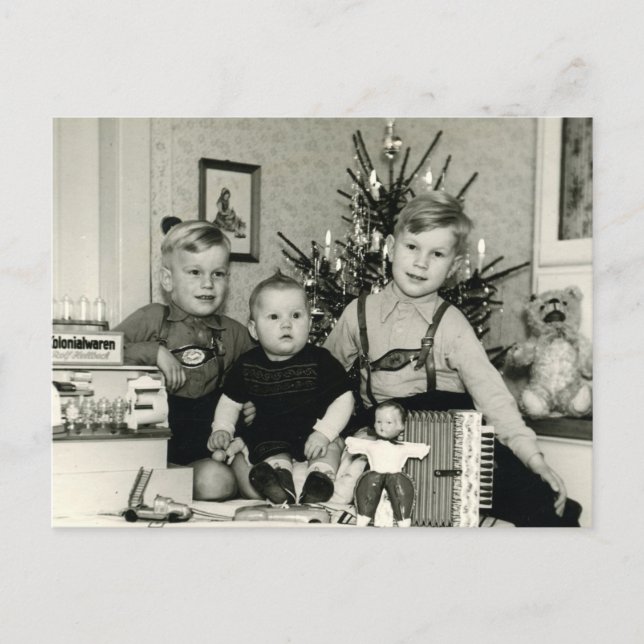 Postal ¡El horror de la acordeón! Navidad de 1953. (Anverso)