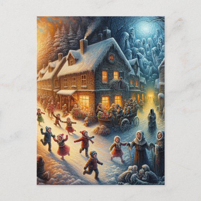 Postal El horror de los Navidades (Anverso)