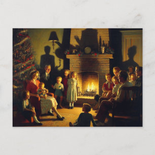 Postal El horror de los Navidades retro