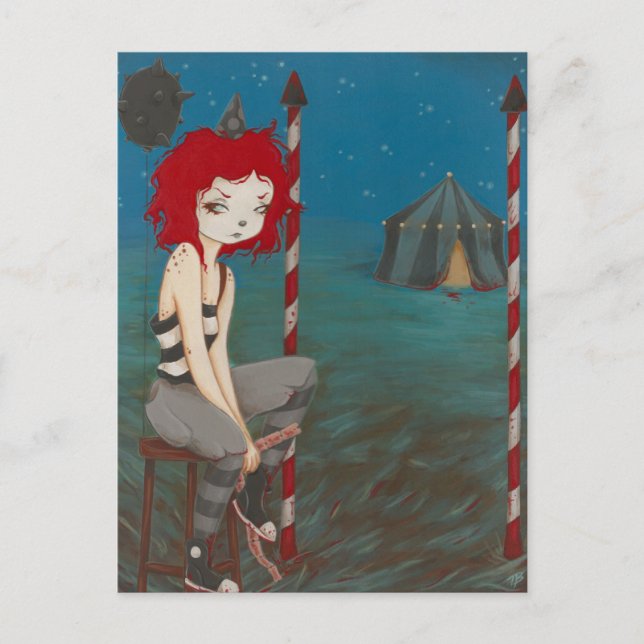 Postal El horror del mal Payaso (Anverso)