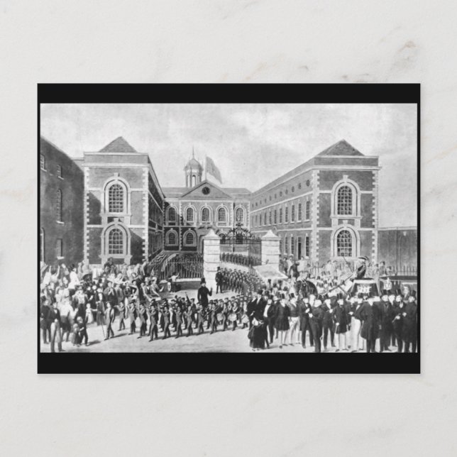 Postal El hospital Blue-Coat, Liverpool, 1843 (Anverso)