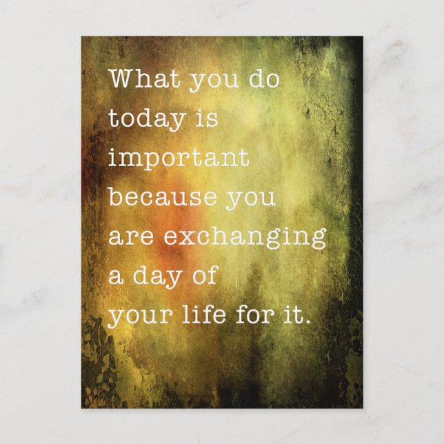 Postal El hoy es importante (Anverso)
