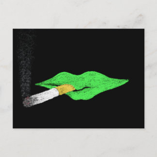 Postal El humo de los labios verdes