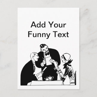 Postal El humor del restaurante Waiter