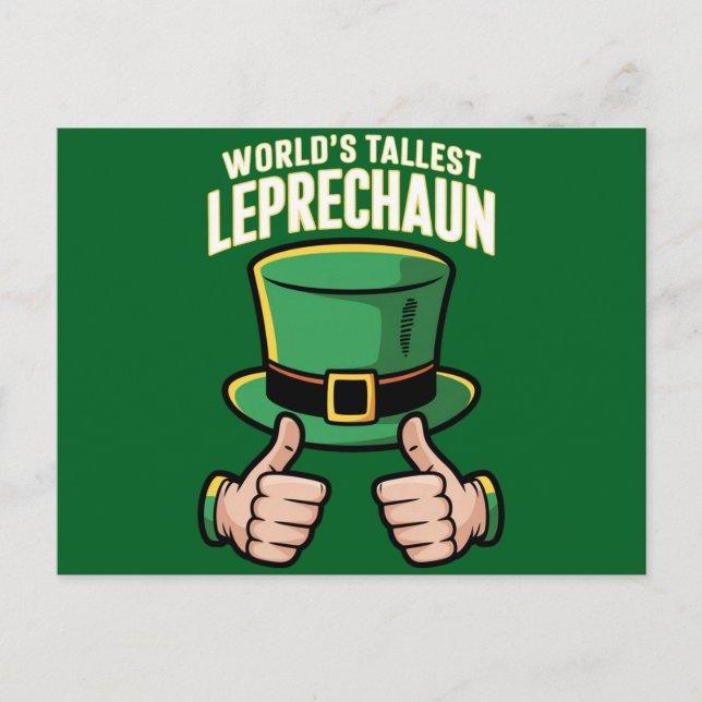 Postal El humor irlandés más divertido de Leprechaun en e (Anverso)