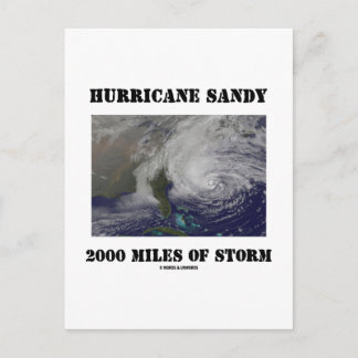 Postal El Huracán Sandy A 2000 Millas De Tormenta
