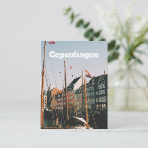 Postal El icónico Nyhavn, Copenhague, Dinamarca