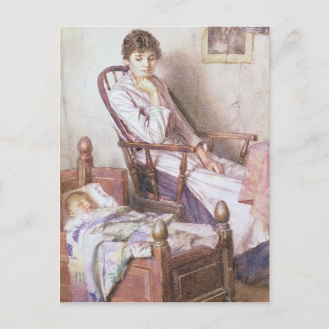 Postal El ídolo rosado de su soledad (Anverso)