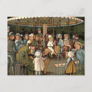 Postal El Ilustracion de la época de los carrusel