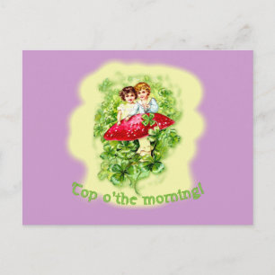 Postal El Ilustracion de Vintage matutino