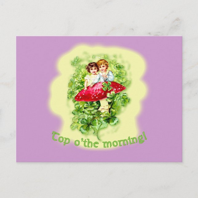 Postal El Ilustracion de Vintage matutino (Anverso)