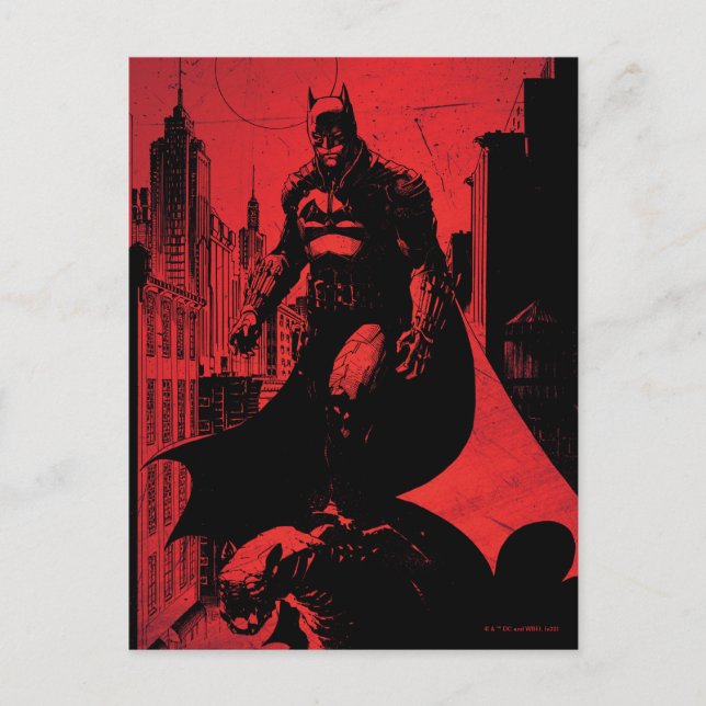 Postal El Ilustracion del cómic de Batman (Anverso)