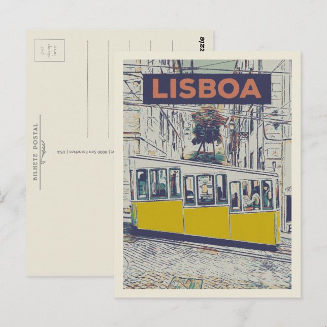 Postal El Ilustracion del funicular Bica, el encanto icón (Anverso / Reverso)