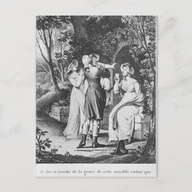 Postal El ilustracion "Las penas de Werther" de (Anverso)