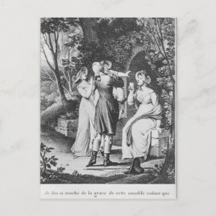 Postal El ilustracion "Las penas de Werther" de