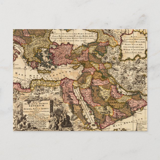 Postal El imperio turco (Anverso)