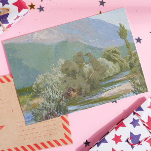 Postal El impresionante paisaje Art Nouveau del río Anien