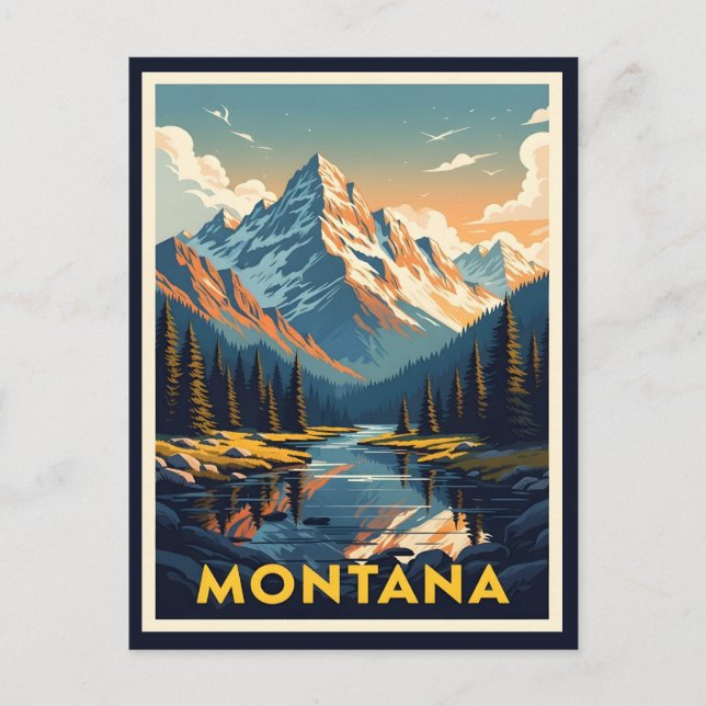 Postal El impresionante paisaje de Montana (Anverso)