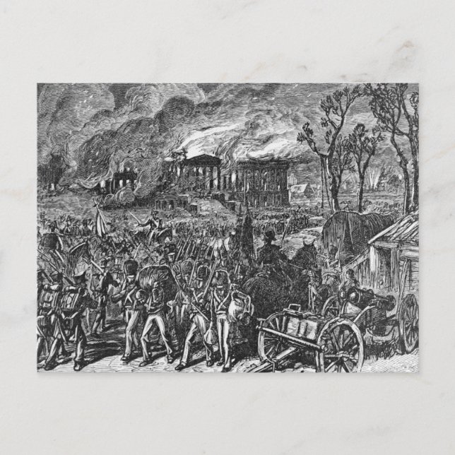 Postal El incendio de Washington, 1814 (Anverso)