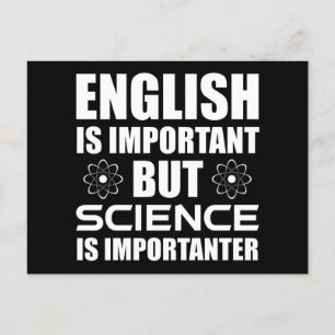 Postal El inglés es importante pero la ciencia es importa