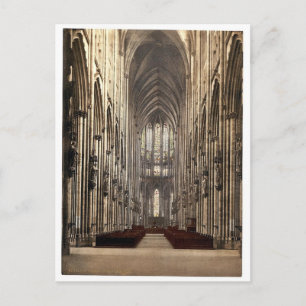 Postal El interior de la catedral, Colonia, el Rin, Alema