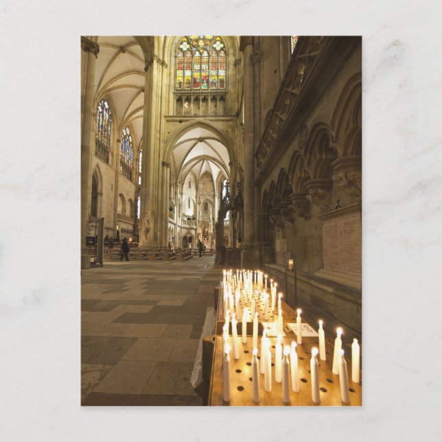 Postal El interior de la Catedral de San Pedro en Regensb (Anverso)