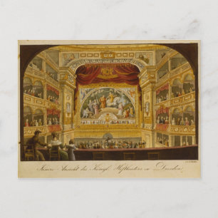 Postal El interior del teatro real de Dresden