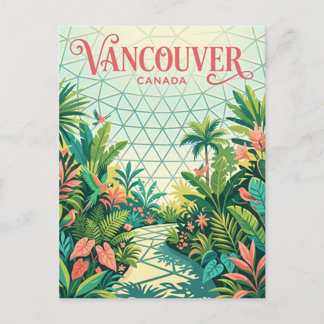 Postal El Invernadero Bloedel Canadá (Anverso)