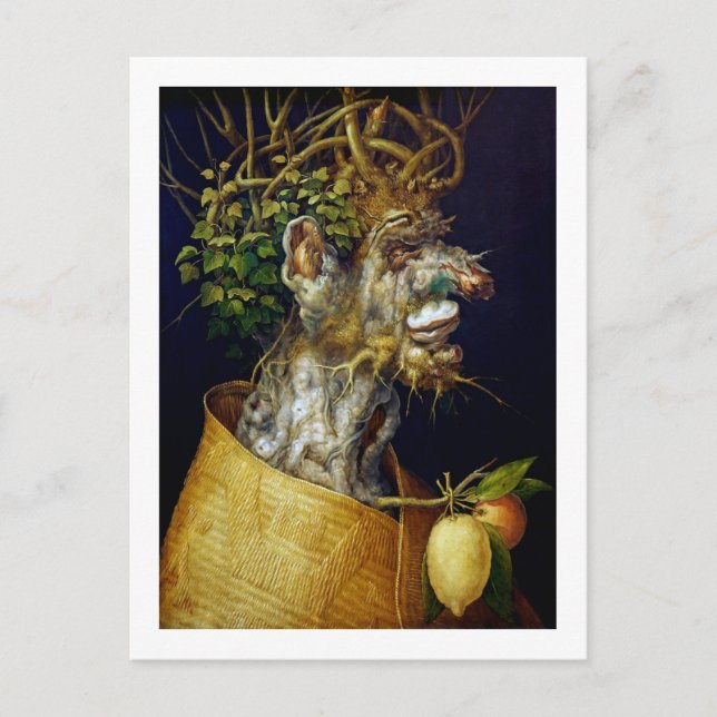 Postal El invierno, Arcimboldo (Anverso)