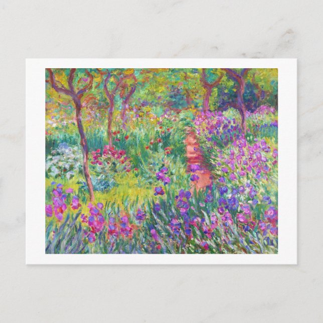 Postal El Iris Garden de Giverny Claude Monet fresco, ant (Anverso)