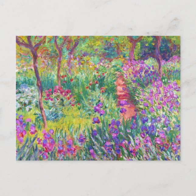Postal El Iris Garden de Giverny Claude Monet fresco, ant (Anverso)
