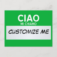 El italiano hola mi nombre es… personalizable